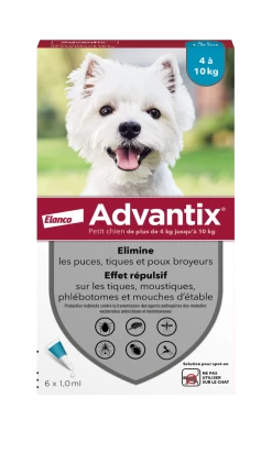 Advantix Petit Chien 4-10Kg -Chien Scroquette 4007221021018 advantix petit chien 6 pipettes 3 1