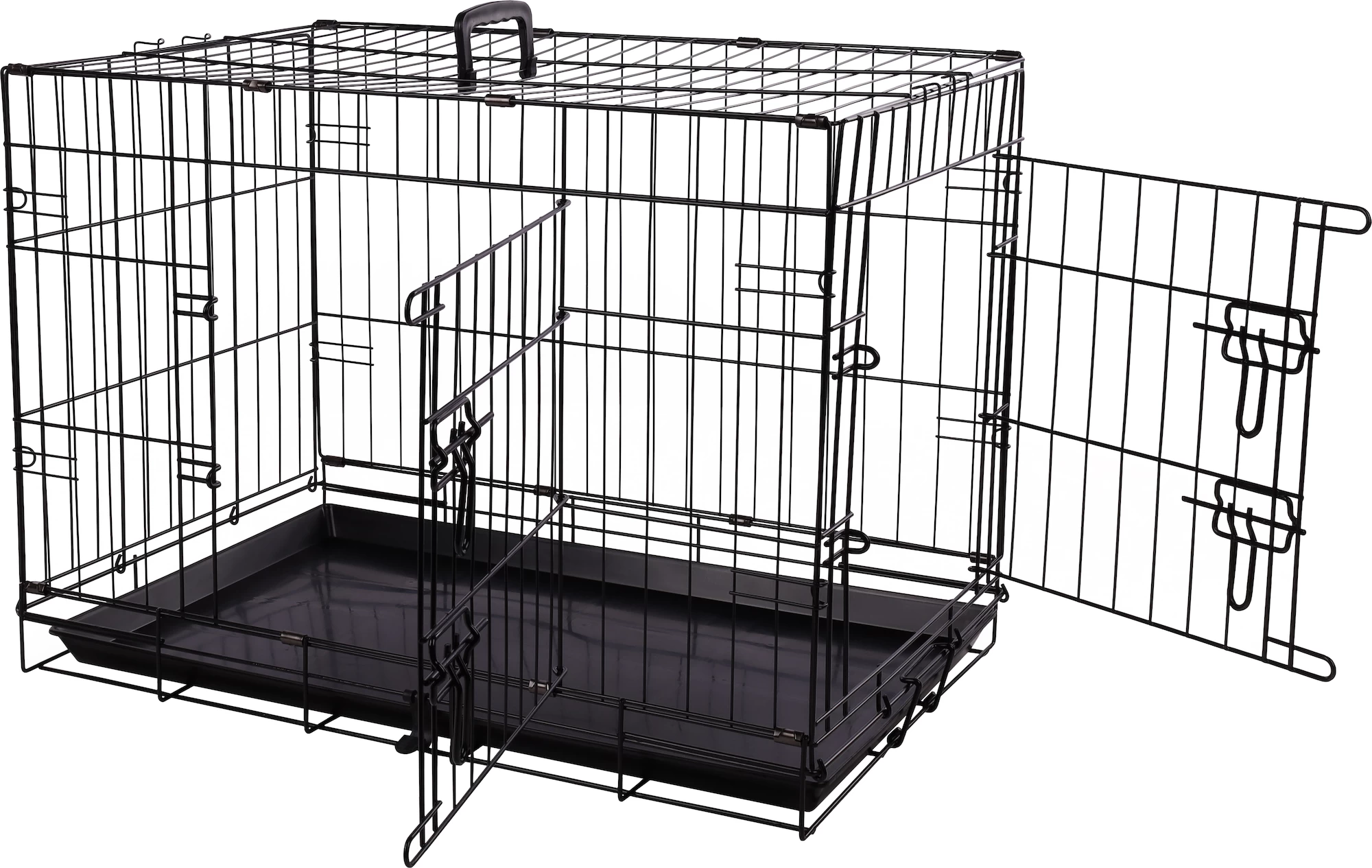 Flamingo Cage Pour Chien Mezo Noir XXL 76x124x83cm 7 Flamingo Cage Pour Chien Mezo Noir XXL 76x124x83cm – Image 5