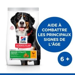 Hill's Science Plan Senior Vitality Croquettes Pour Grand Chien Mature Au Poulet Et Au Riz 14Kg -Chien Scroquette 52742025964 2 science plan senior vitaity chien large croquettes poulet