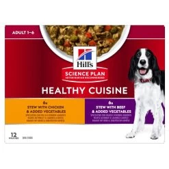 Hill's Science Plan Healthy Cuisine Mijoté Pour Chien Adulte Au Poulet Et Boeuf