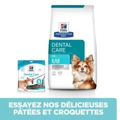 Hill's Prescription Diet T/D Pour Petit Chien -Chien Scroquette 52742402109 3 prescription diet chien t d mini croquettes poulet 1