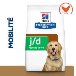 Hill's Prescription Diet J/D Reduced Calorie Croquettes Pour Chien Au Poulet -Chien Scroquette 52742613901 3 prescription diet chien j d croquettes poulet