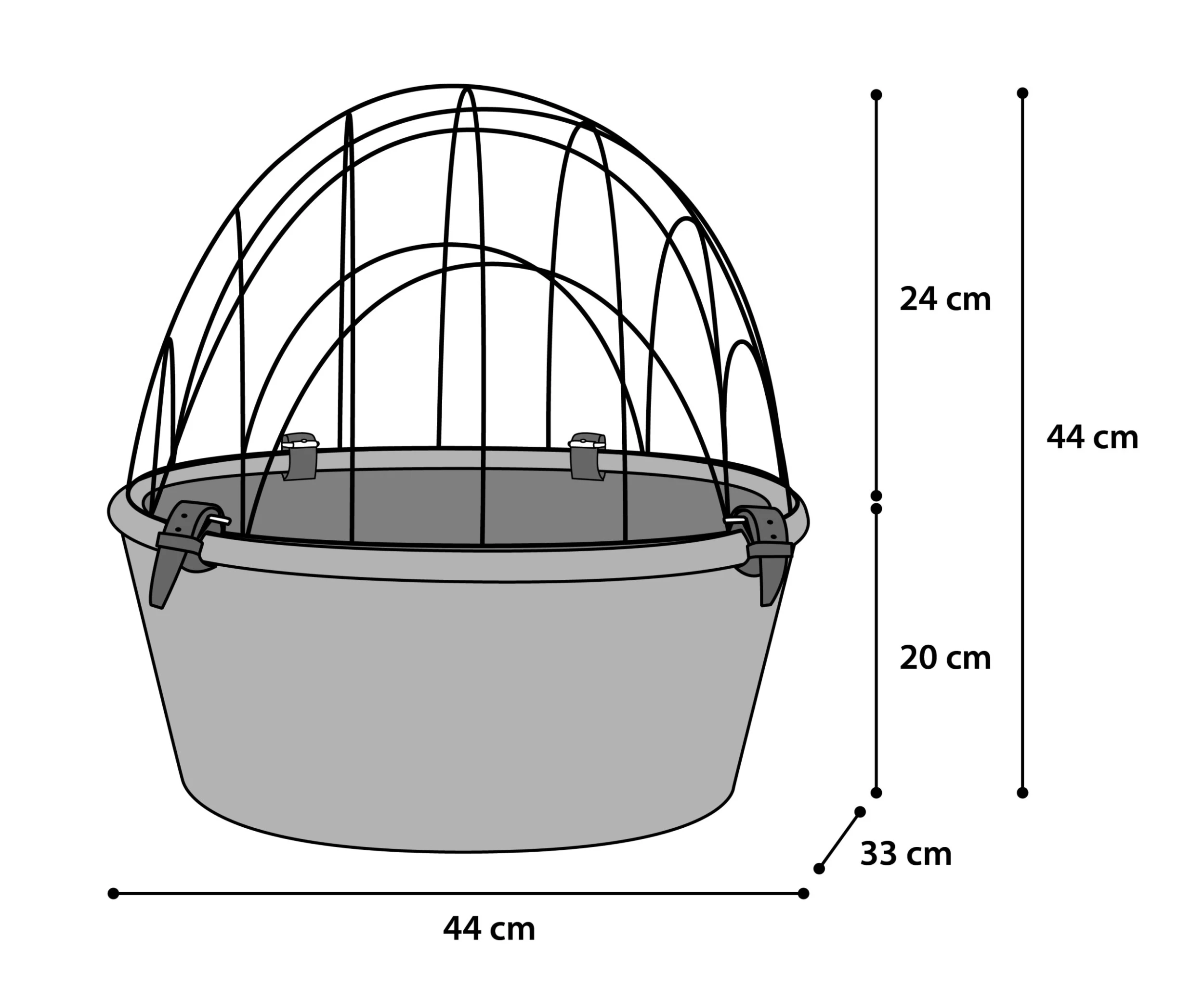 Flamingo Panier Pour Velo Guidon Crochet Ida 43,5x36x45cm 4 Flamingo Panier Pour Velo Guidon Crochet Ida 43,5x36x45cm â Image 2