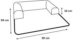 Flamingo Protection De Canapé Conrad Gris 90x90x16cm -Chien Scroquette 5ae42e83518077db16676f0587b1d046aee543d4ca0c5bf6e562ba0e87ed2007