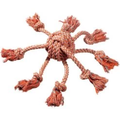 Flamingo Jouet Chien James Octopus En Coton Orange Balle NouÃ©e Dia. 15cm/55cm