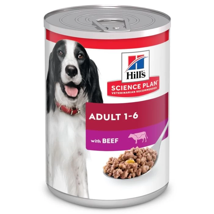 Hill's Science Plan Adult Boîtes Pour Chien Medium Au Bœuf - 12 X 370g 3 Hill's Science Plan Adult Boîtes Pour Chien Medium Au Bœuf - 12 X 370g