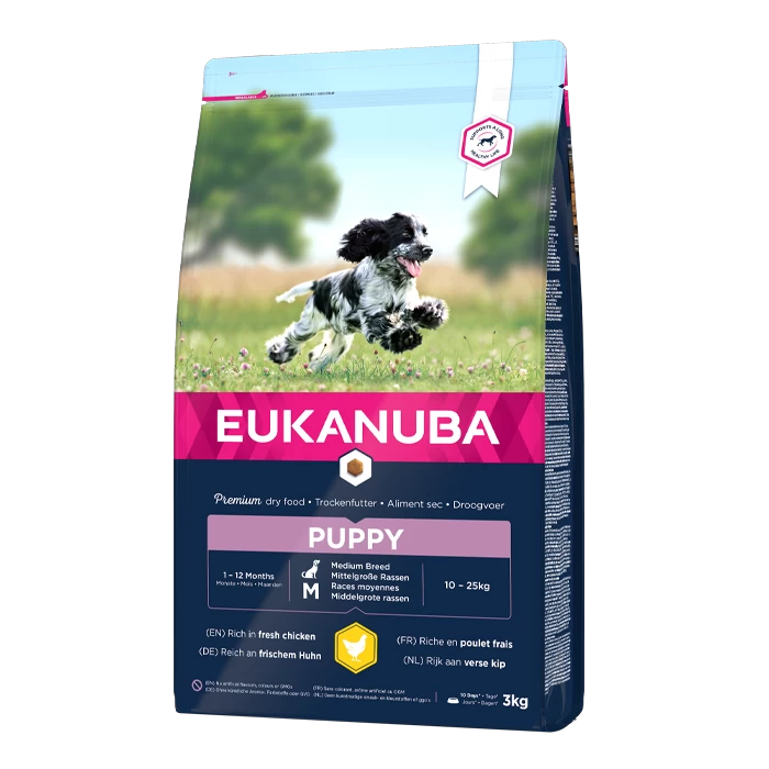 Eukanuba Puppy & Junior Medium Breed Pour Chien 12kg 3 Eukanuba Puppy & Junior Medium Breed Pour Chien 12kg