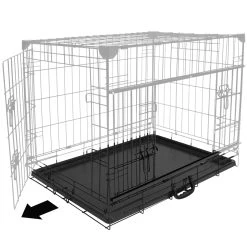 Cage Fer Ninja Edition Avec Porte Coulissante 76x53x61 Cm Noir 8 Cage Fer Ninja Edition Avec Porte Coulissante 76x53x61 Cm Noir -Chien Scroquette lade 3