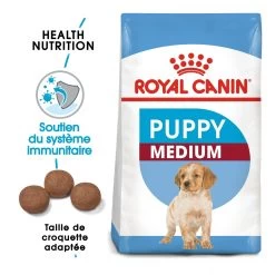 Royal Canin Medium Junior Pour Chien -Chien Scroquette royal canin medium puppy croquettes pour chiot medium puppy 1 1