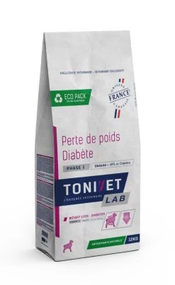 Tonivet Lab Perte De Poids - Diabete 1 - 12Kg -Chien Scroquette tonivet perte de poids diabete phase1 1 1
